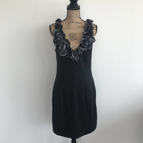 Betsy & Adam Dresses & Skirts - NWT Betsy & Adams Rosette Black Dress Size 14